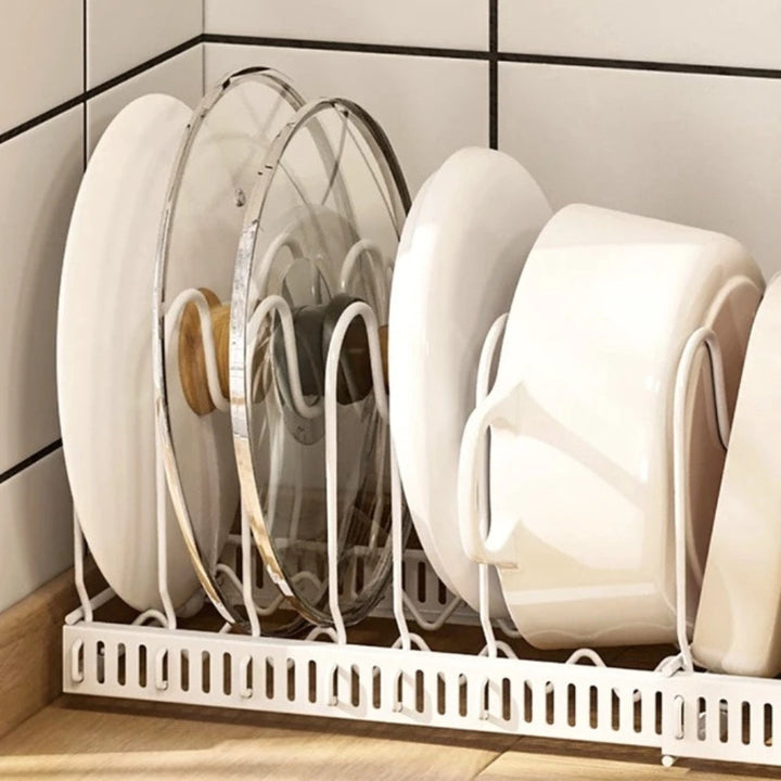 Viskana Iron Dish Pot Lid and Utensils Storage Rack