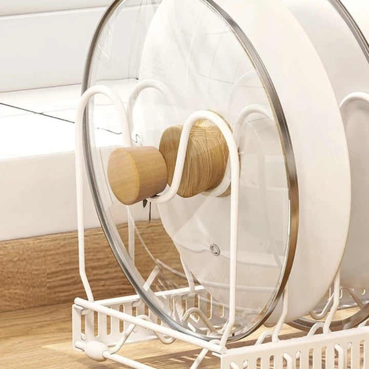 Viskana Iron Dish Pot Lid and Utensils Storage Rack