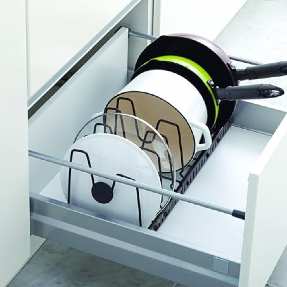 Viskana Iron Dish Pot Lid and Utensils Storage Rack
