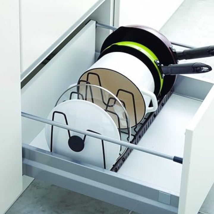 Viskana Iron Dish Pot Lid and Utensils Storage Rack
