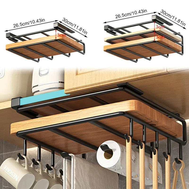 Viskana Stylish Kitchen Hang Organizer - Easy Installation Without Drilling