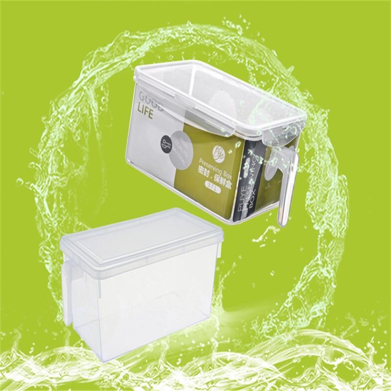 Viskana Kitchen Transparent PP Storage Box Grains Beans Storage Contain Sealed Home Organizer Food Container Refrigerator Storage Boxes