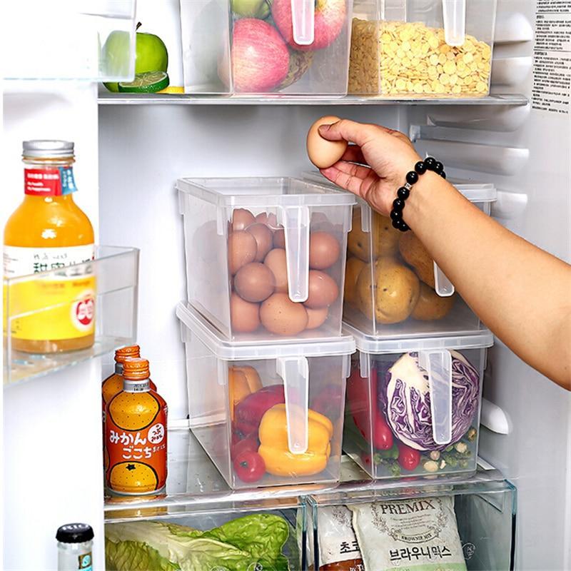 Viskana Kitchen Transparent PP Storage Box Grains Beans Storage Contain Sealed Home Organizer Food Container Refrigerator Storage Boxes