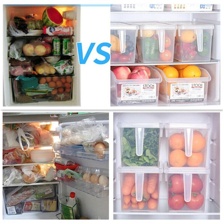 Viskana Kitchen Transparent PP Storage Box Grains Beans Storage Contain Sealed Home Organizer Food Container Refrigerator Storage Boxes