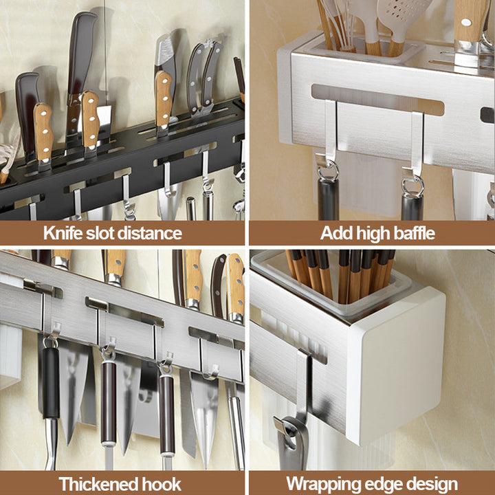 Multifunctional Kitchen Wall-Mounted Knife Holder, Utensil Organizer Viskana