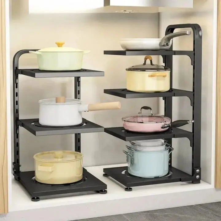 Viskana Cookware Organizer – Adjustable Holder for Pots & Pans