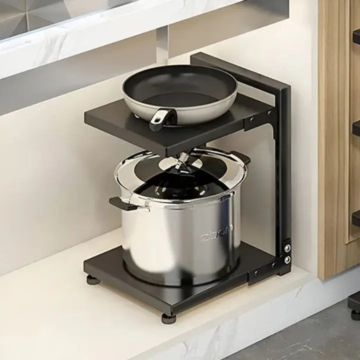 Viskana Cookware Organizer – Adjustable Holder for Pots & Pans