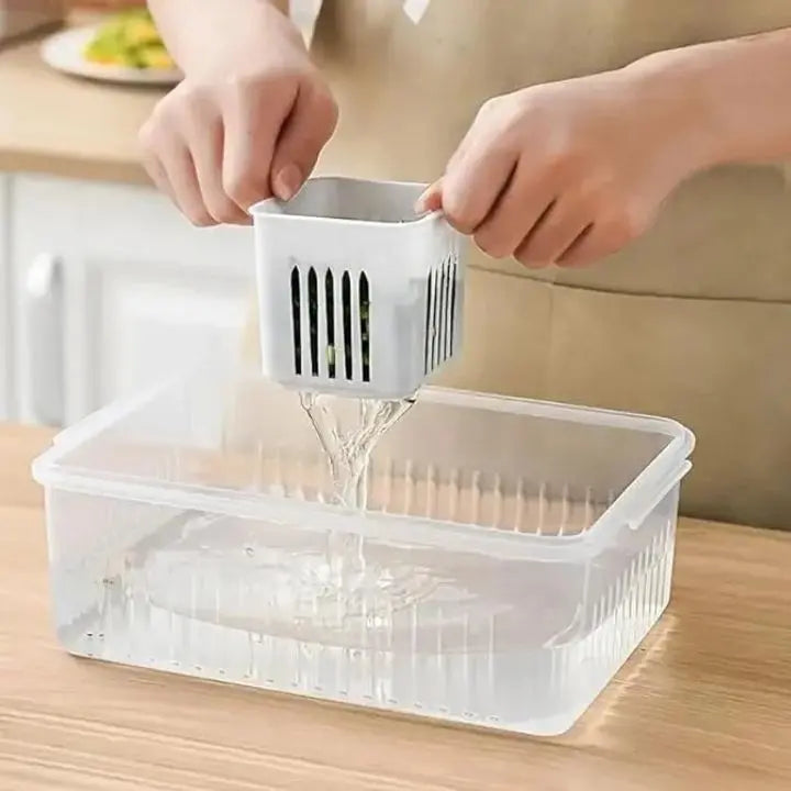 Viskana Refrigerator Storage Box – 4-in-1 Organizer for Food