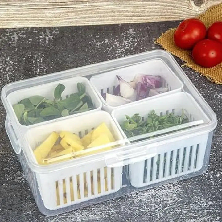 Viskana Refrigerator Storage Box – 4-in-1 Organizer for Food