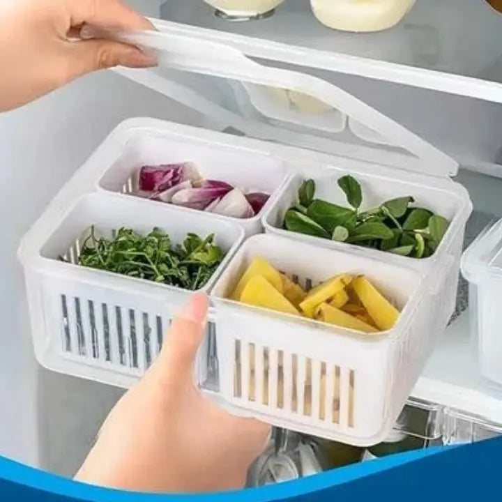 Viskana Refrigerator Storage Box – 4-in-1 Organizer for Food