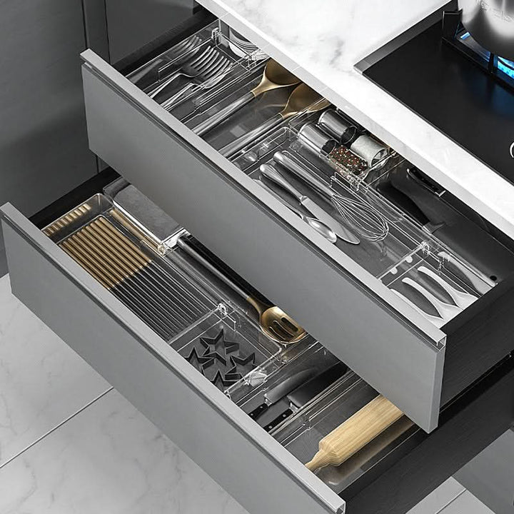 Viskana Adjustable Kitchen Drawer Organizer for Utensils & Cutlery