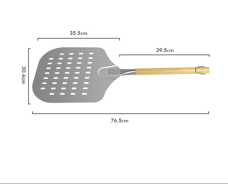 perforated long-handled wooden-handle pizza peel paddle Kalsten