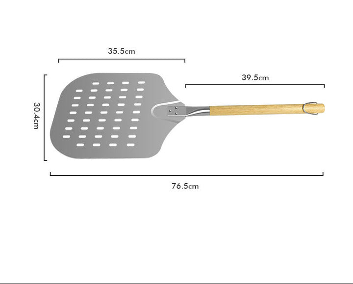 perforated long-handled wooden-handle pizza peel paddle Kalsten