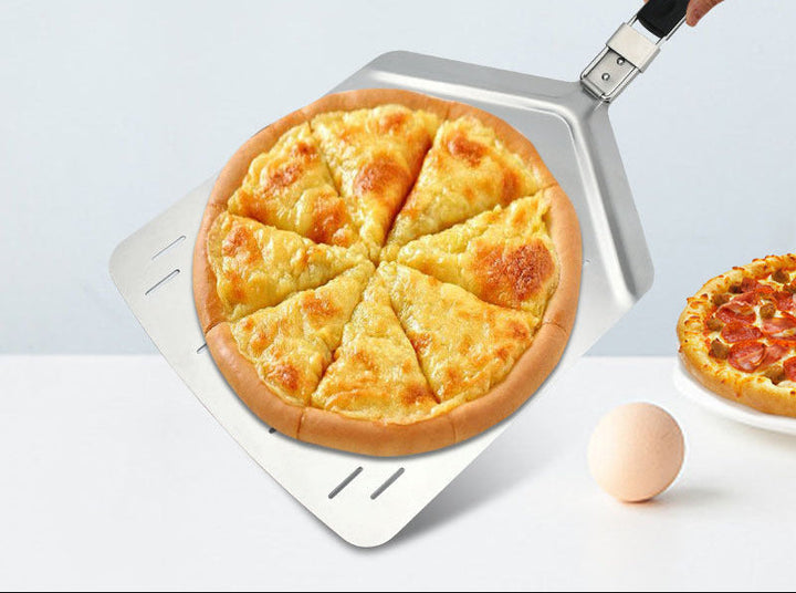 perforated stainless steel pizza peel with folding handle Kalsten