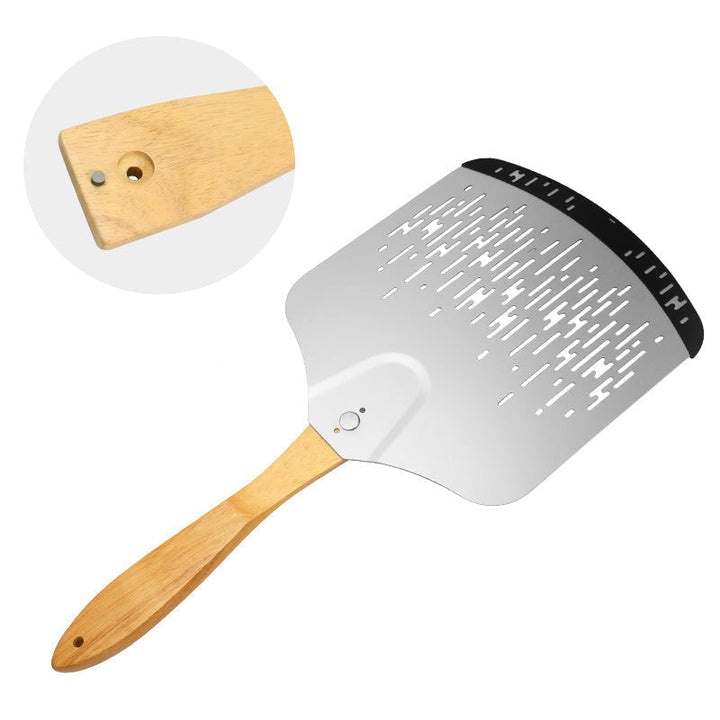 Ventilated Stainless Steel Pizza Peel with Ergonomic Beechwood Handle Kalsten