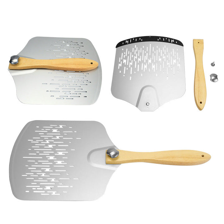 Ventilated Stainless Steel Pizza Peel with Ergonomic Beechwood Handle Kalsten