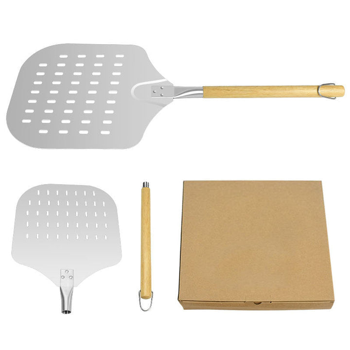 perforated long-handled wooden-handle pizza peel paddle Kalsten