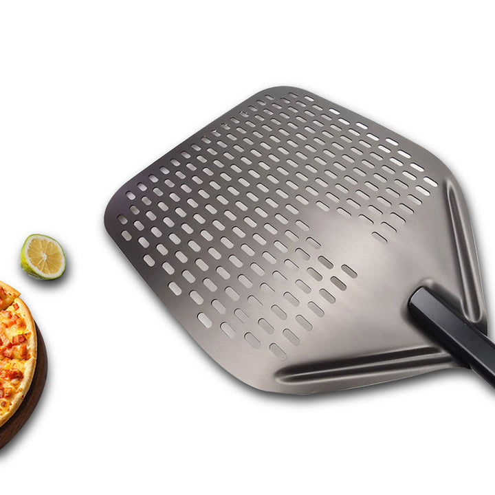 Perforated Lightweight Aluminum Pizza Peel with Folding Handle and NonSlip Grip Kalsten
