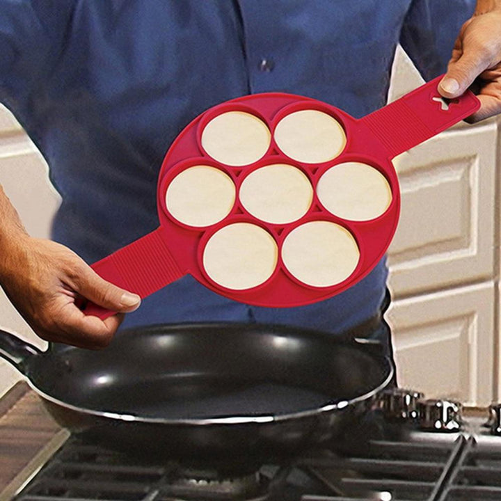 Viskana Pancake Maker Nonstick Cooking Tool Round Heart Pancake Maker Egg Cooker Pan Flip Eggs Mold Kitchen Baking Accessories