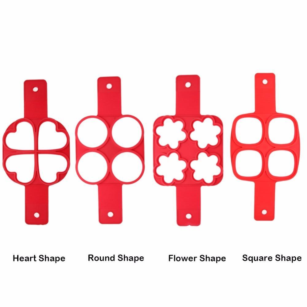 Viskana Pancake Maker Nonstick Cooking Tool Round Heart Pancake Maker Egg Cooker Pan Flip Eggs Mold Kitchen Baking Accessories