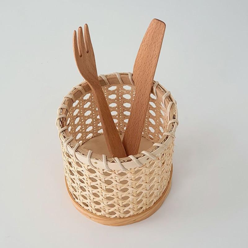Viskana Rattan-Cutlery-Organizer