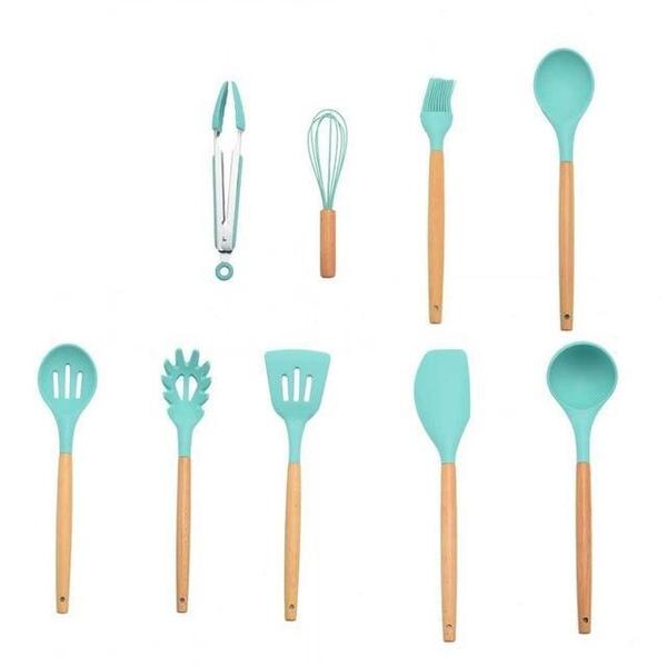 Rustic Kitchen Utensils with Wooden Handles Viskana