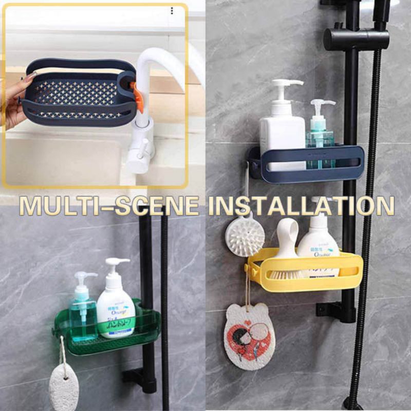 Viskana 2in1 Sponge Holder Sink Organizer Rack