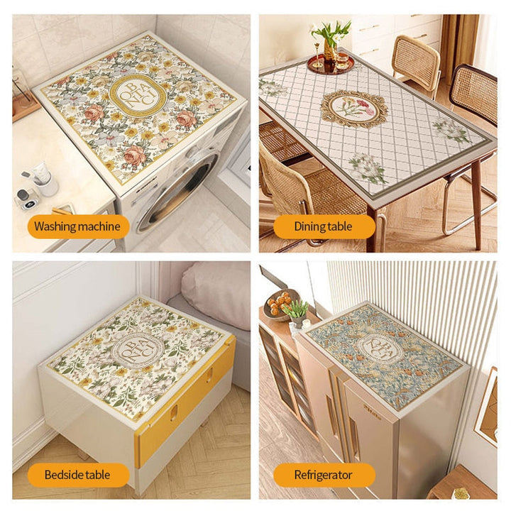 Viskana Retro Floral Washing Machine Cover Drainer Mat