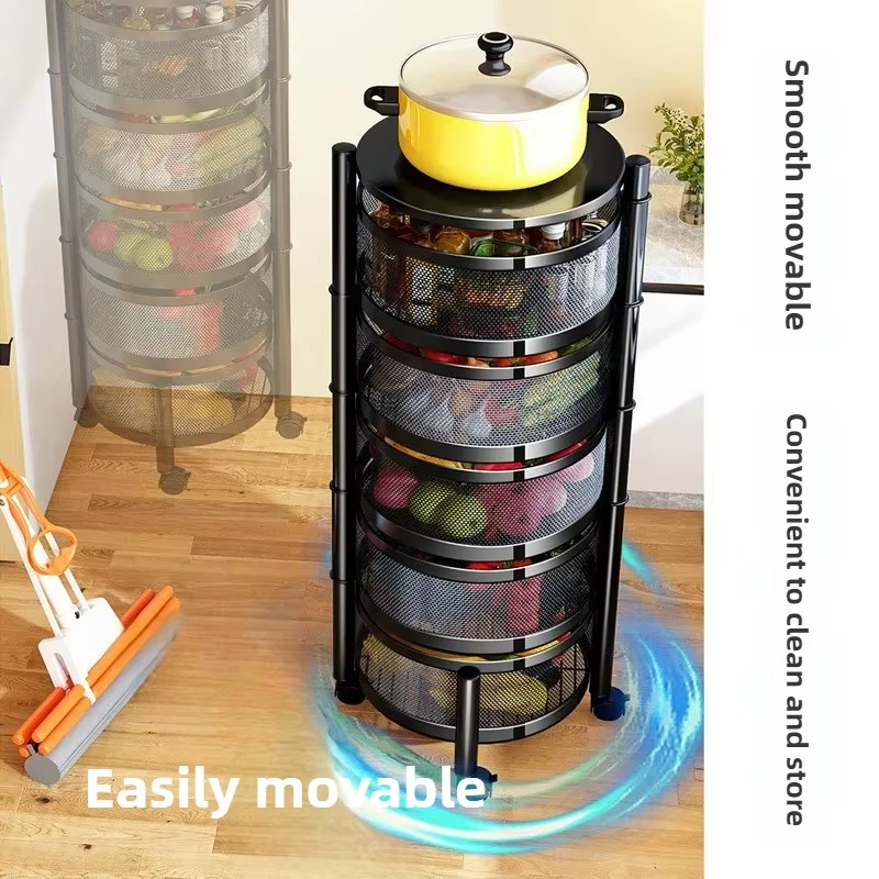 Viskana 360° Rotating Multi-Layer Kitchen Round Storage Rack