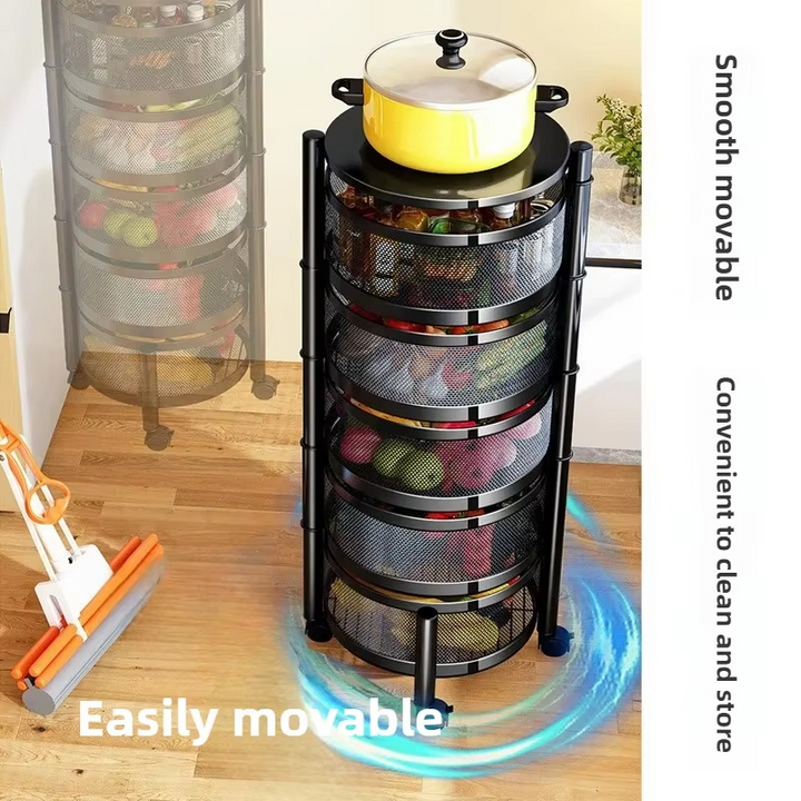 Viskana 360° Rotating Multi-Layer Kitchen Round Storage Rack