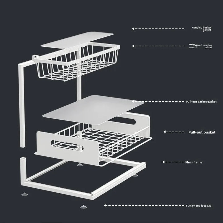 AquaStor Reinforced Sink Storage Shelf Viskana