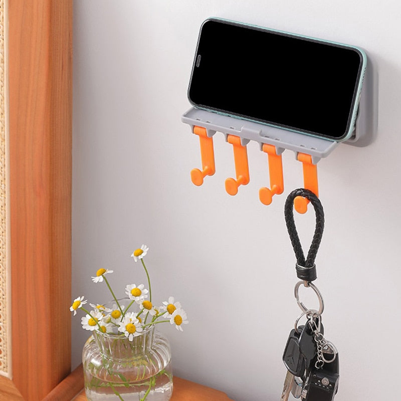 Viskana Wall-Mounted Phone Holder Kitchen Organizer Rack