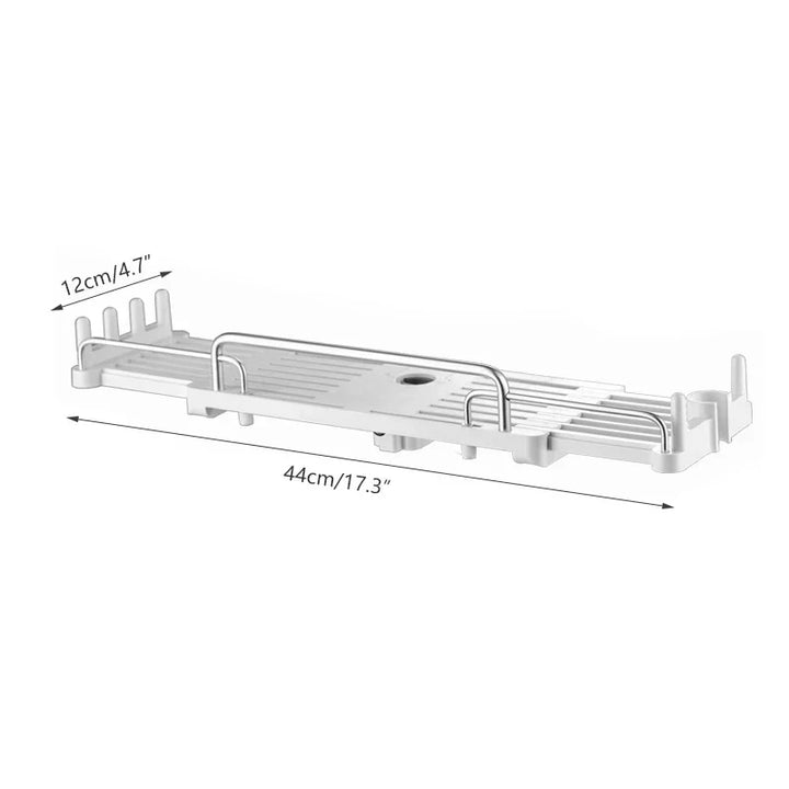Viskana ExtendShelf Expandable Cabinet Organizer with Drawer – Adjustable and Space-Saving