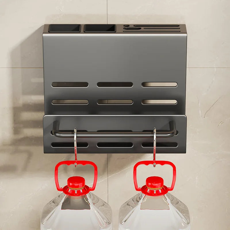 ChefSpace Wall-mounted Knife Holder with Cutting Board Storage – Stainless Steel Viskana