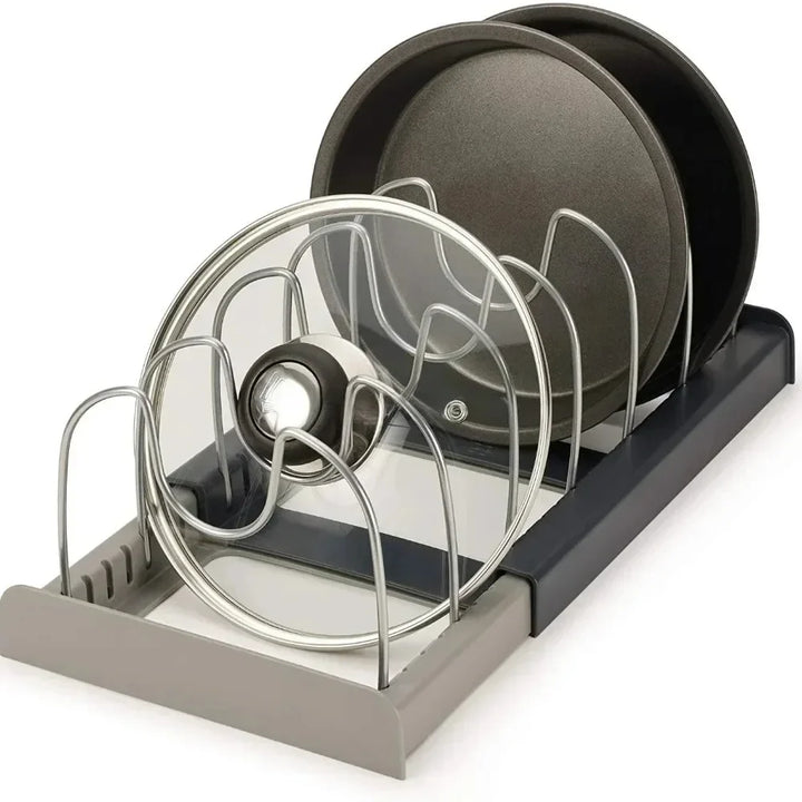 Retractable pot lid holder & pan organizer Viskana