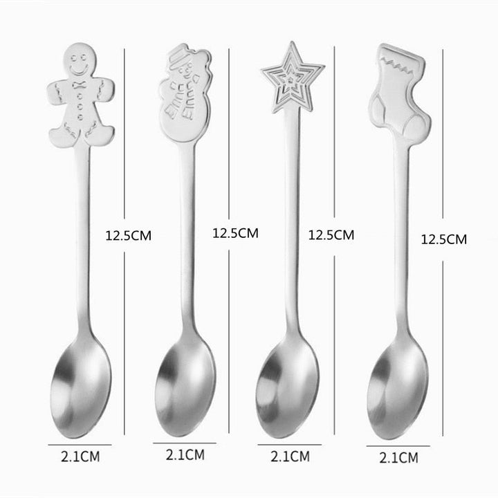 Viskana 4Pcs Christmas Best Wishes Tableware Set