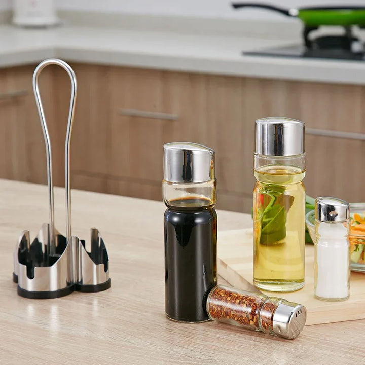 Viskana Transparent spice organizer stylish storage and easy access