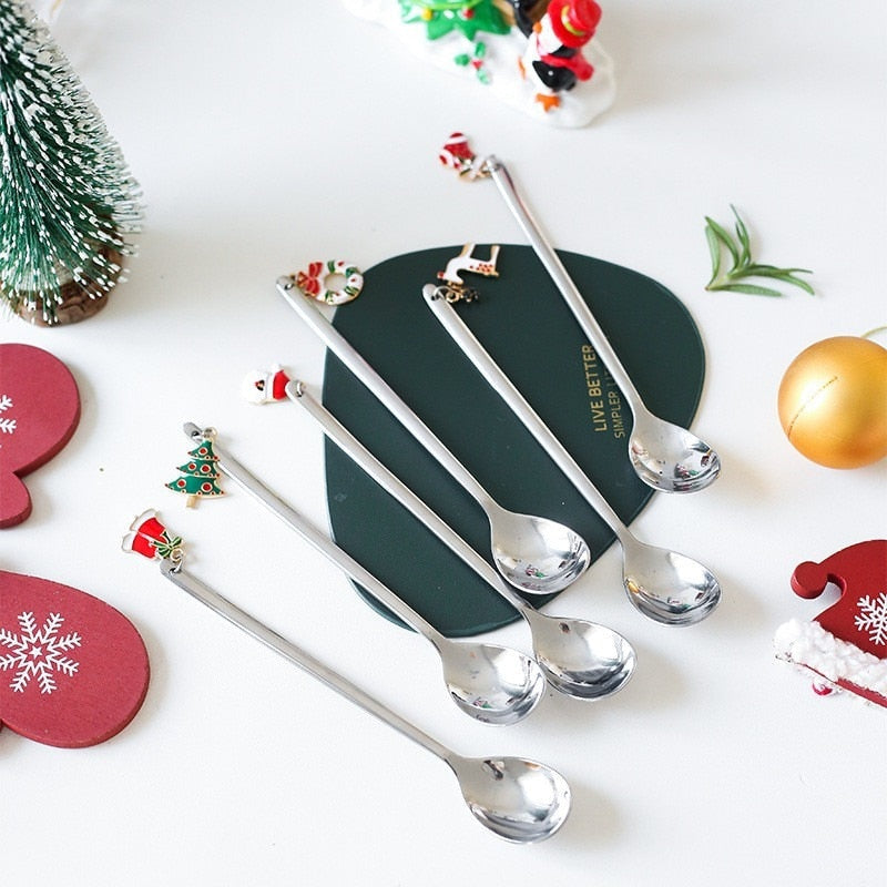 Viskana 4Pcs Christmas Best Wishes Tableware Set