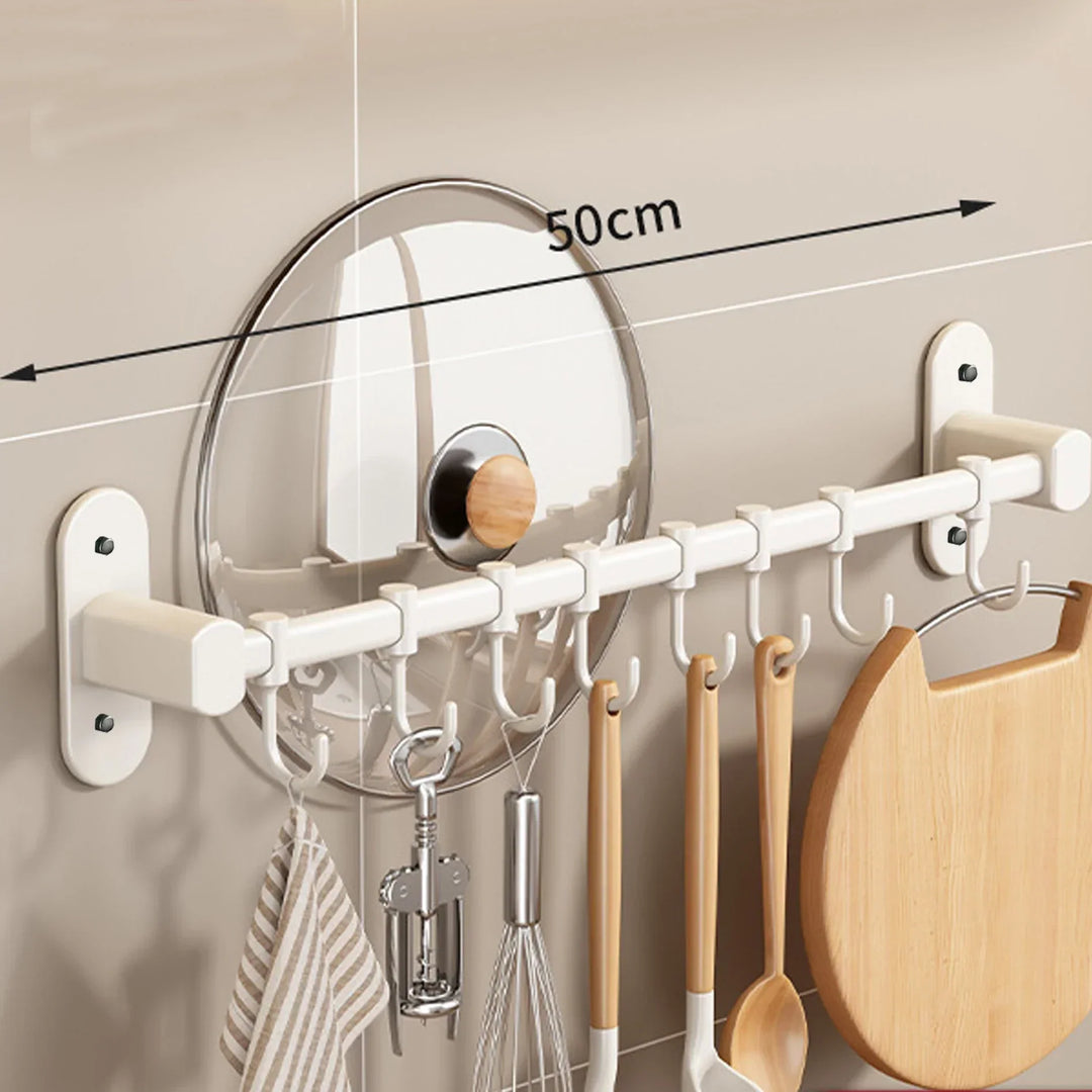 CookEase Kitchen Wall Shelf – Multifunctional Organizer for Lids, Spatulas & Kitchen Utensils Viskana