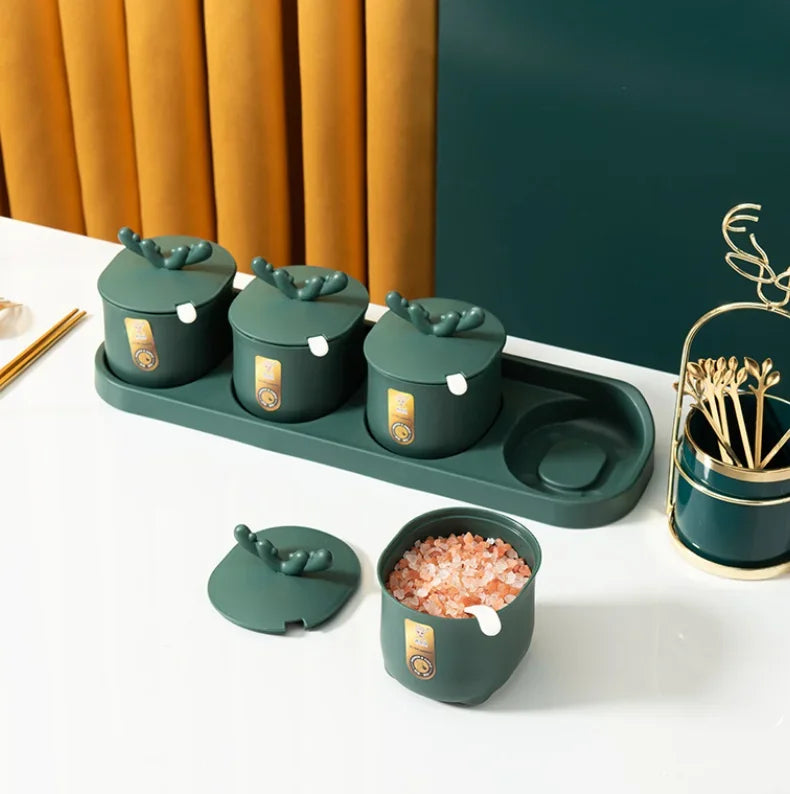 Viskana Stylish spice organizer with practical spoons