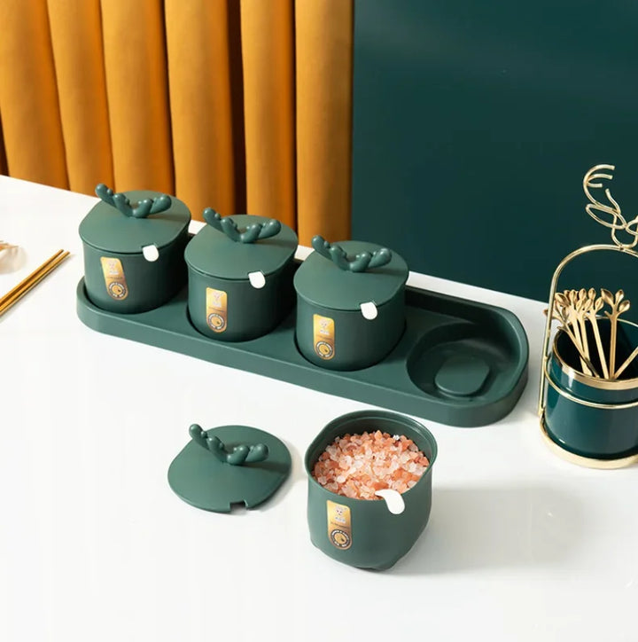 Viskana Stylish spice organizer with practical spoons