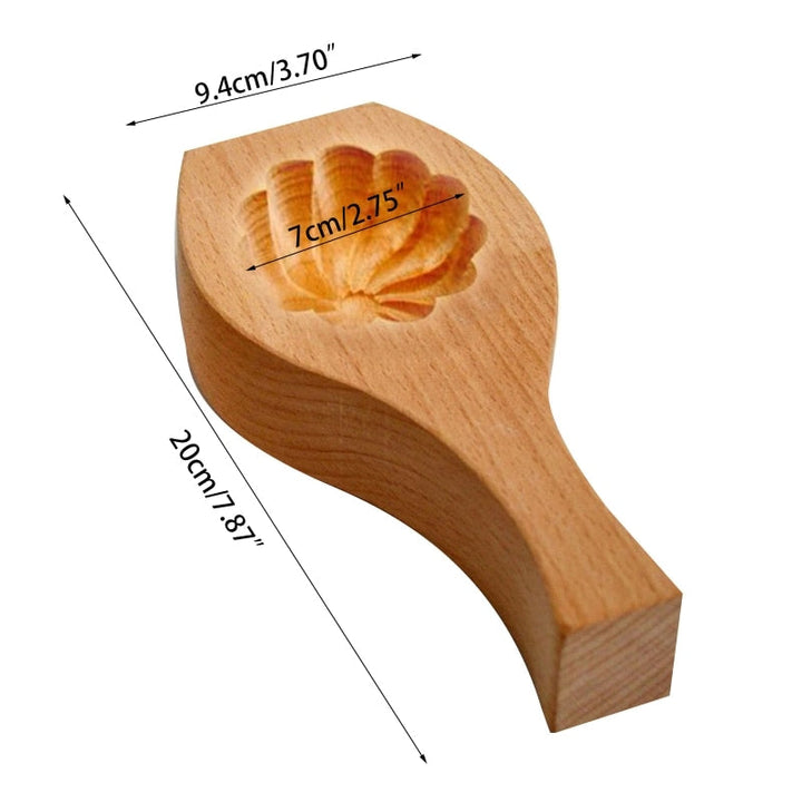 Viskana Wooden Moon Dumpling Maker Mold