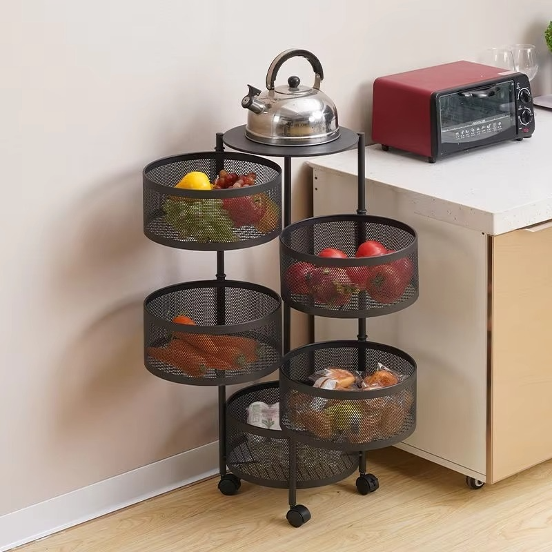 Viskana 360° Rotating Multi-Layer Kitchen Round Storage Rack