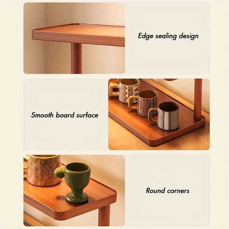 BambuCasa 2-tier wooden shelf Viskana