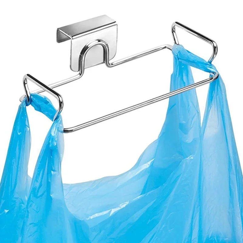 Viskana ClipBin Waste Holder | Stainless Steel Clip for Garbage Bags | No Drilling | For Kitchen & Bathroom