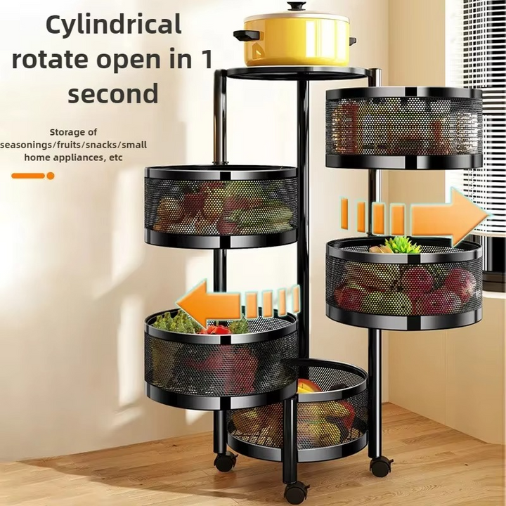 Viskana 360° Rotating Multi-Layer Kitchen Round Storage Rack