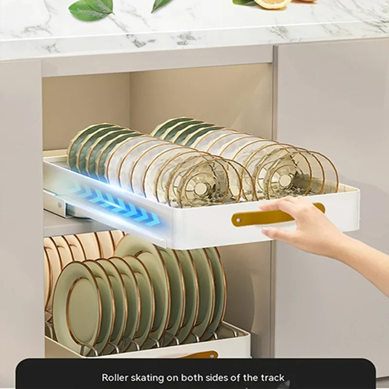 Viskana Stainless Store Kitchen Cabinet Pull-Out Sliding Organizer