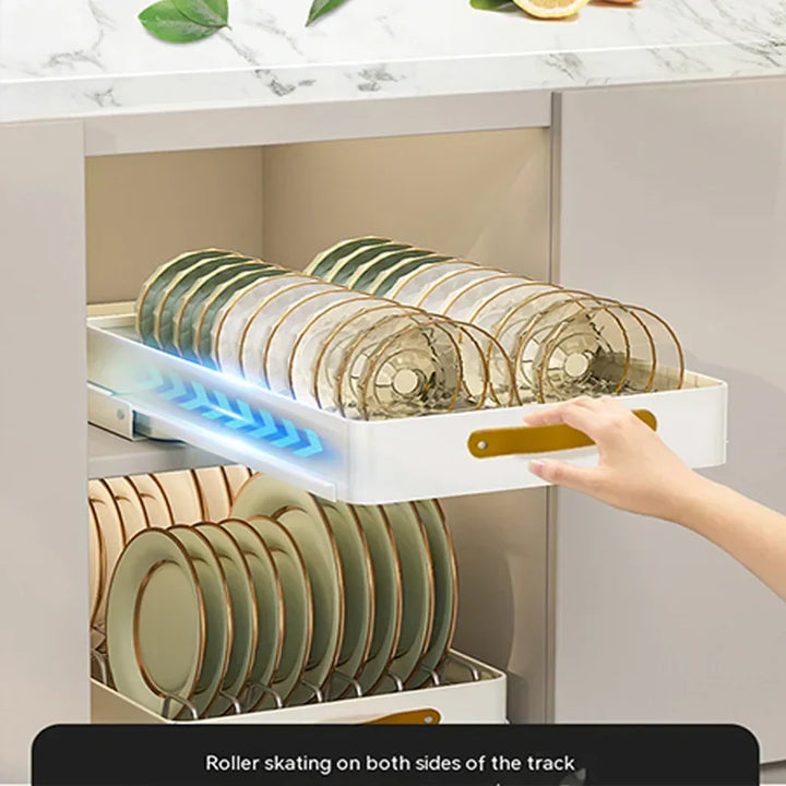Viskana Stainless Store Kitchen Cabinet Pull-Out Sliding Organizer
