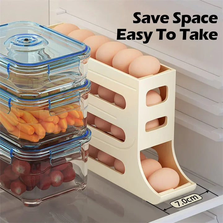 Viskana Eggs Dispenser Fridge Organizer Rack