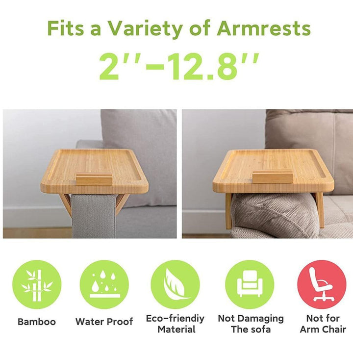 Viskana Comfy Sofa Armrest Wooden Tray